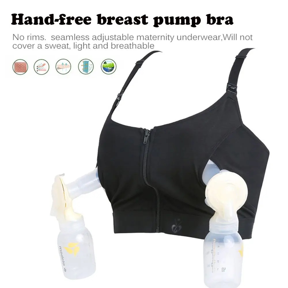 Bra de maternité de maternité pour les mains de poitrine de lait soutien-gorge bra de poitrine de lait plus réglable glissière avant allaitement soutien-gorge en soins infirmiers spéciaux