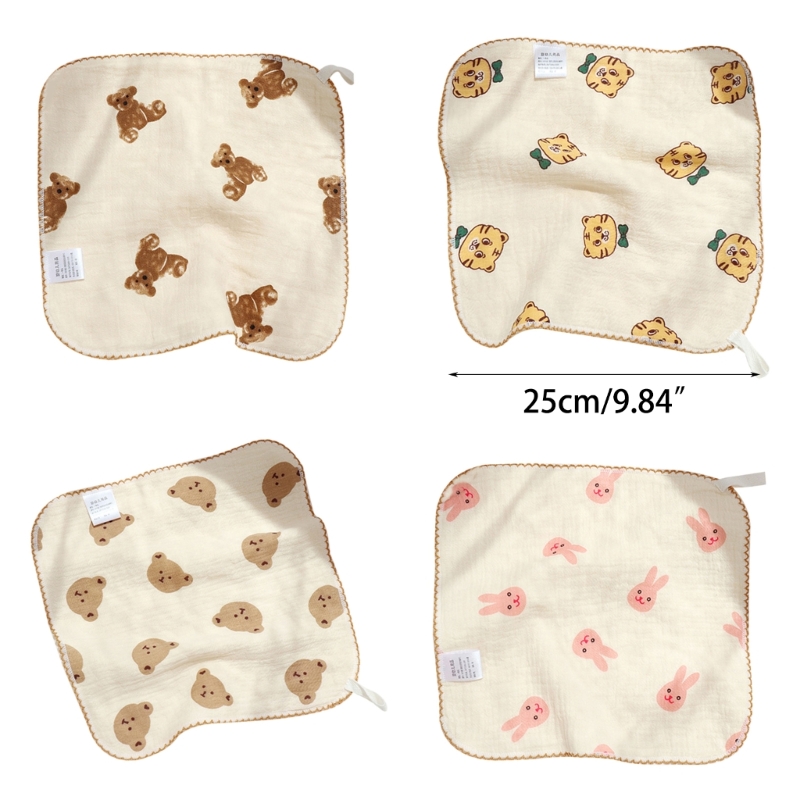 Baby Burp Cloth Towel Towel Dziewczyna Toddler Oddychający tkanina do twarzy ślinę śliniącego z wiszącym hakiem