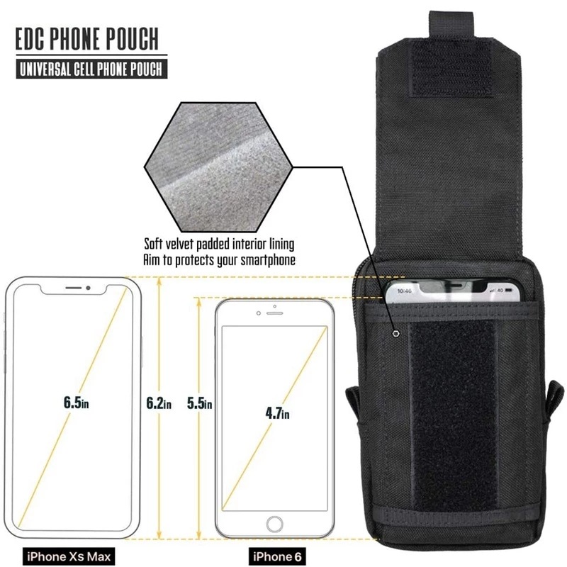 TATTICAL MOLLE CASHE PELLE PELLITÀ, BASSA IN BASSI, PACCHETTO STRUMENTO EDC, Strumenti di lavoro del telefono cellulare, borsa gli accessori la caccia