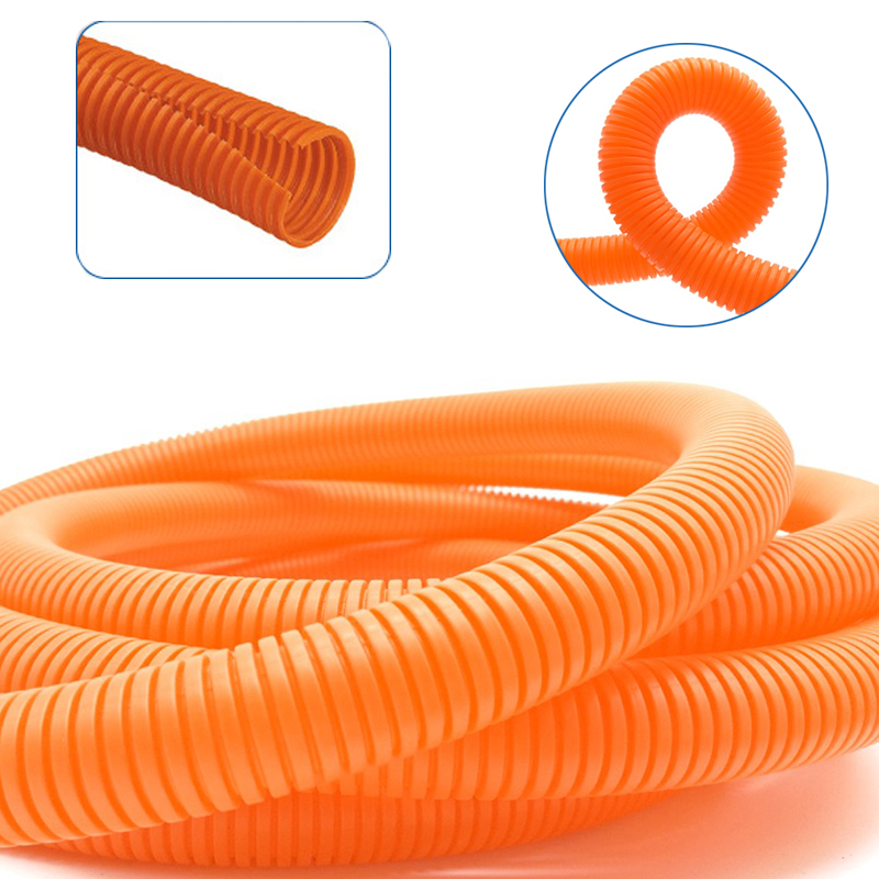 3M Black/White/Gray/Orange PP Insulated Corrugated Pipe Wire Threading Hose Plastic Corrugated Pipe Protective Sleeve 7mm-28mm
