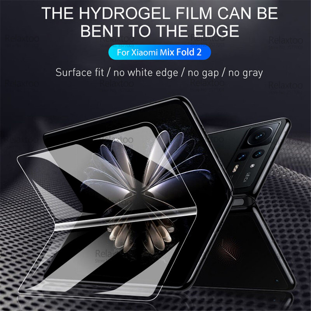 4in1 Film d'hydrogel avant arrière pour Xiaomi Mix Pliant 2 Protégeurs d'écran en verre de caméra Xiomi Mi Mixfold2 Fold2 5G Film pliant doux