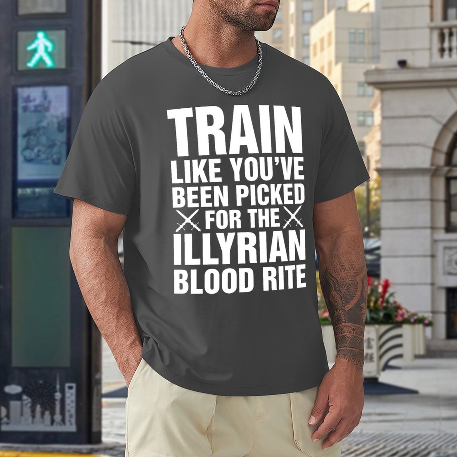 Een hof van mist en woede, Illyrische krijgers, Rhysand, Feyre, Feysand, Train Like T-Shirt Short Sleeve Cute Tops Heren T-shirt