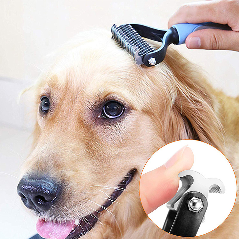 CDDMPET PET HAIR Remover Pet Futro Knot noża pielęgnacja psów zrzucanie narzędzia Puppy Cat grzebieni szczotka dwustronna szczotka dla psów akcesoria