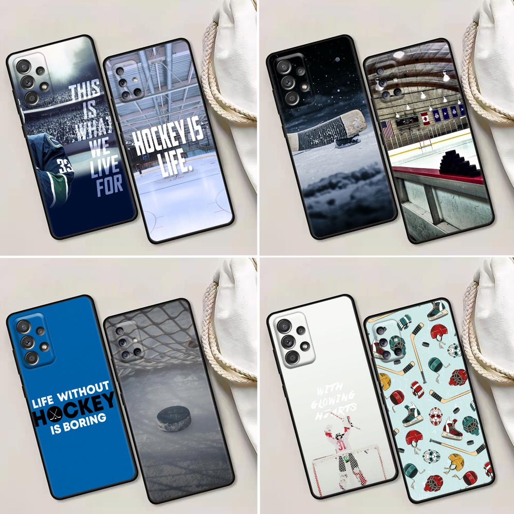 Ice Hockey Pool Sport Black Soft Phone Case for Samsung Galaxy A51 A12 A52 A21s A71 A32 A31 A02s A72 A11 A41 A22 A03s Cover Capa