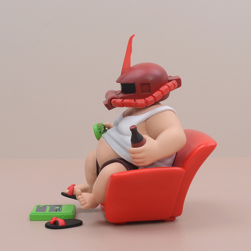 Anime comico classico Zaku Fat Boy in divano divertente MS-06 Figure Giocattoli Giocate