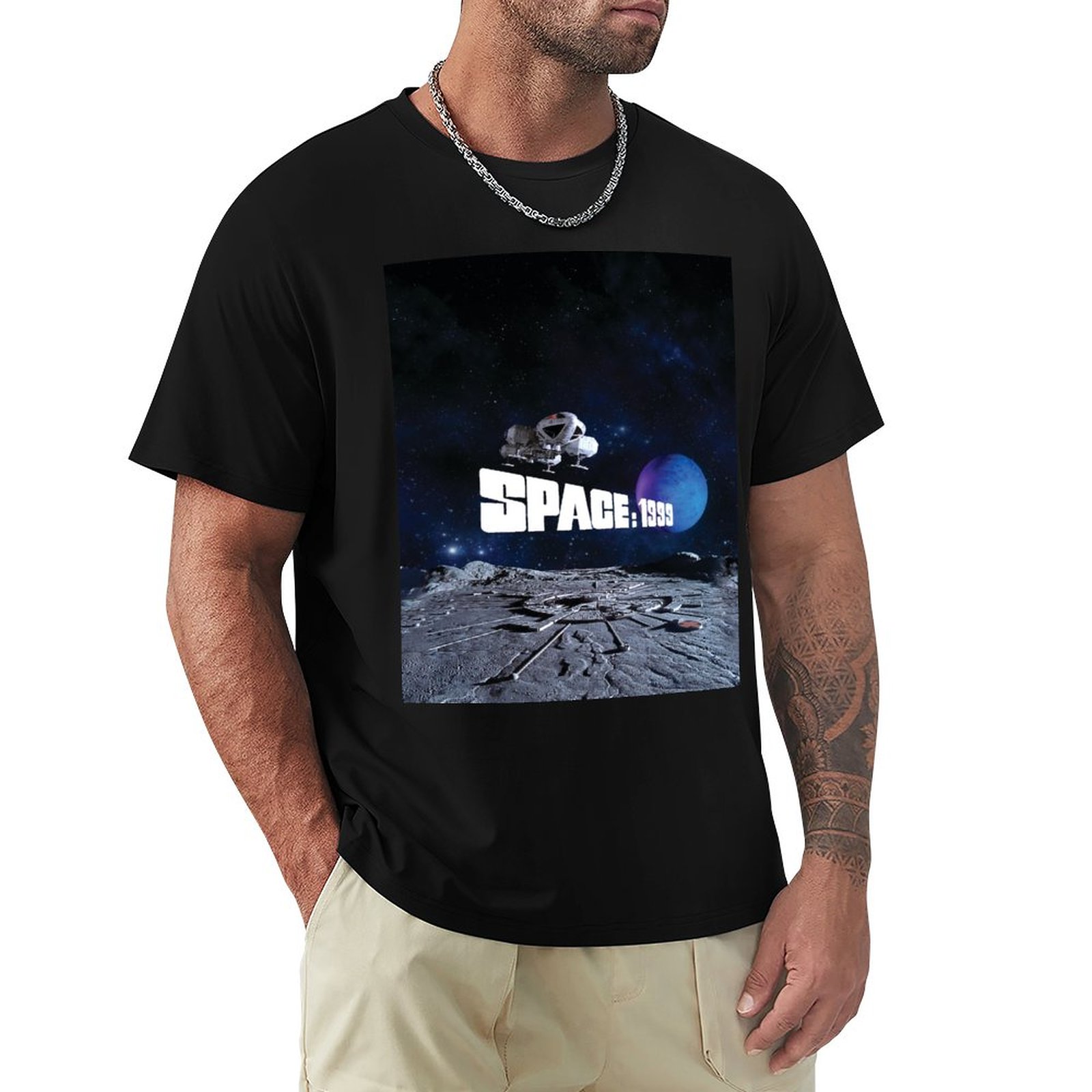 惑星1つのTシャツの夏の服を着たアルファの上のワシ面白いTシャツショートTシャツメンズTシャツ