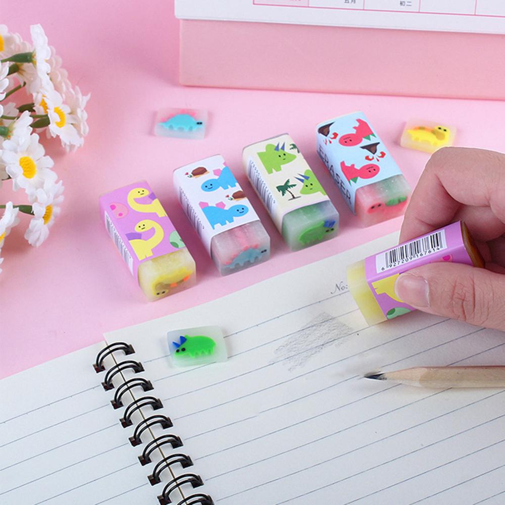 Professional Kids Erasers No Odor Cute Appearance Students Erasers Fruit Print Kids Erasers