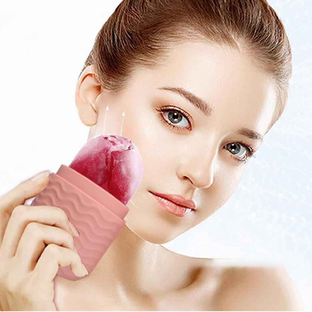 Silicone Ice Facial Roller Skin Care Beauty Soule qui soulève des outils de contourissement des plateaux de glaçon Globe Globe Balls Face Skin Care Massageur Massageur