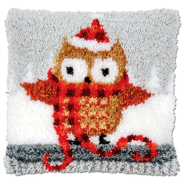 Cute Owl Series Segment Embroidery Pillow Animal Coarse Wool Cross Stitch Latch Hook Carpet Embroidery DIY Latch Hook Kits