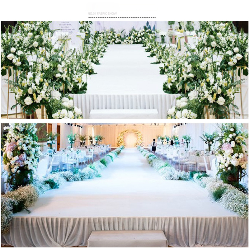 Jupe plissée blanche Jupe de mariage Ride-Trop rideaux Cothes pour Banniversaire Banquet Stage Table Table Poudting Event Party