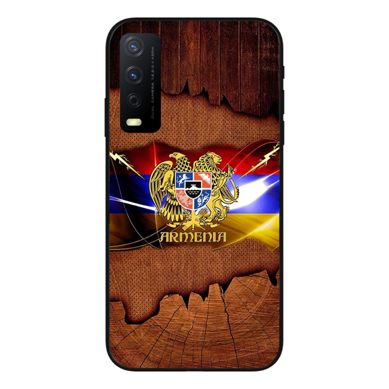 クールなアルメニアアルメニア人フラッグ電話ケースVivo Y95 Y93 Y93 Y31 Y20 V19 V17 V15 PRO X60 NEXソフトブラック電話カバー