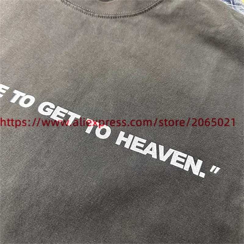 天国に行くために死ぬ必要があるメンズTシャツsaintマイケルTシャツ燃焼ティーTシャツoネックトップJ240409