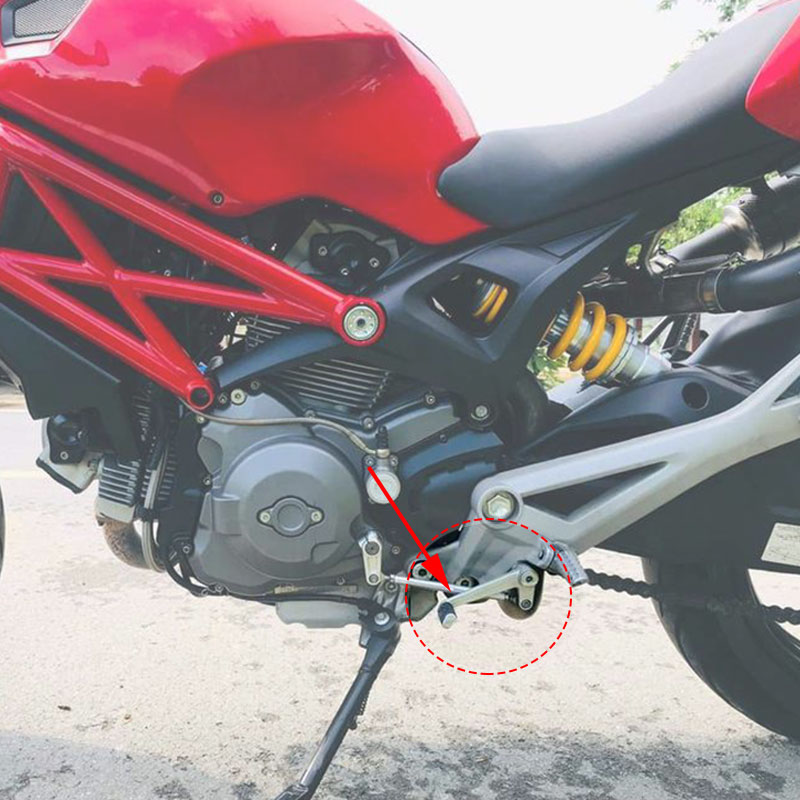 Motocykl aluminiowy tylna stopa hamulca Układ dźwigni biegów Pedal pasujący do potworów Ducati 696 796 795 M1100 2009-2013 10 11 12