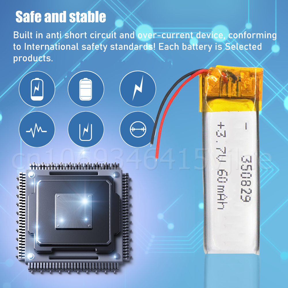 1-350829 3.7V 60MAH batteria polimerica di litio ricaricabile tablet PC MP4 GPS PSP CURANTE BLUETOOTH CAMERA DI REGISTRAZIONE BLUETOOTH