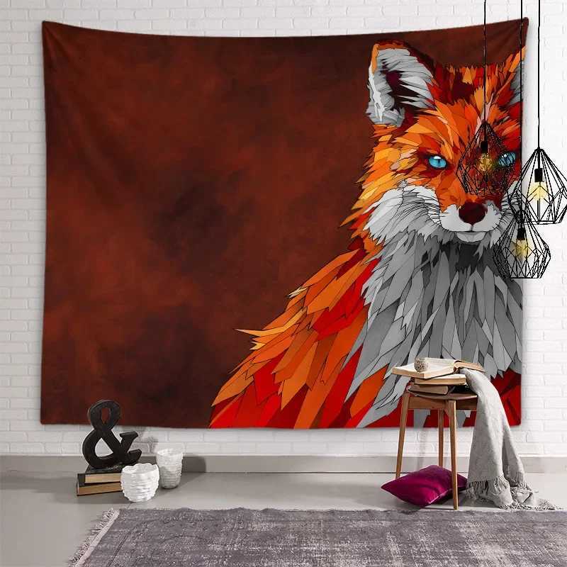 Beautiful Cute Fox Tapestry Animal Tapestries Wall Art Decoration Tapestry Kawaii Kids Room Living Room Bedroom Dormitory Room Home Decor R0411