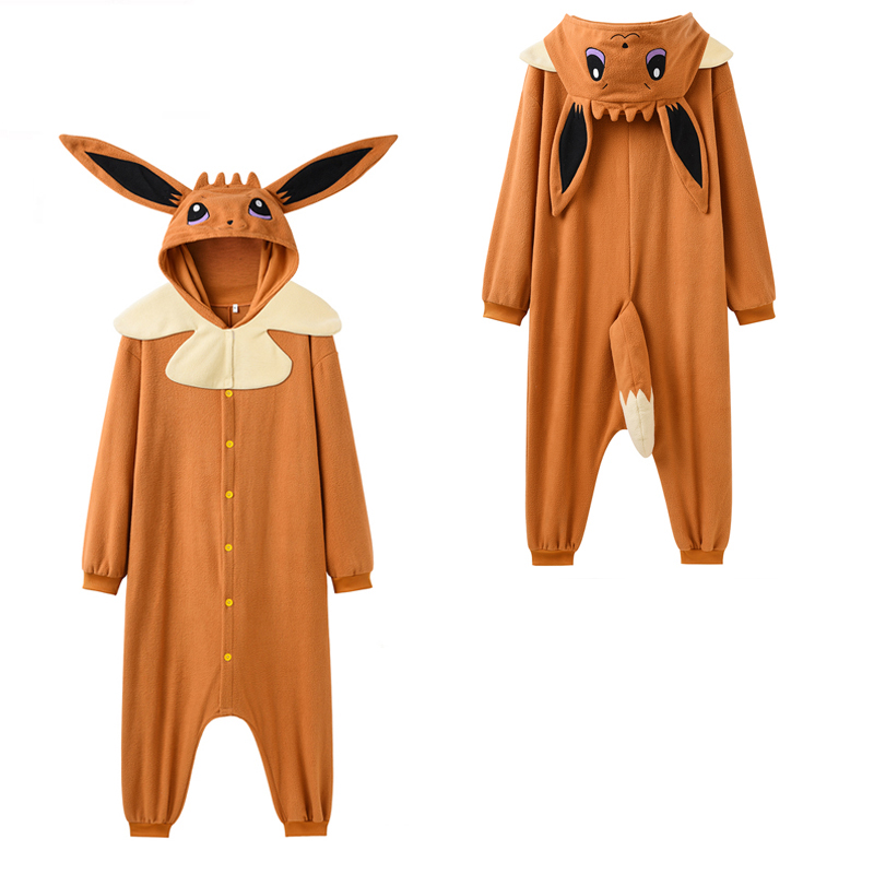 Da donna da donna costume da cosplay eevee costume adulti un pezzo monopezzo pijamas halloween kigurumi natalizio vestiti il corpo completo homewear inverno