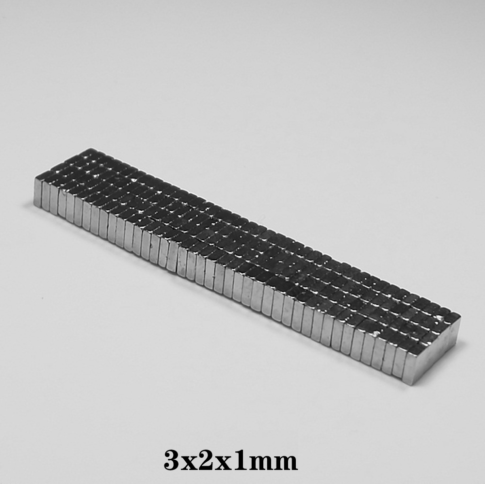 50 stcs 3x2x1 mini kleine blokmagneten N35 3*2*1 dunne neodymiummagneet 3*2*1 sterke krachtige magneten 3x2x1mm