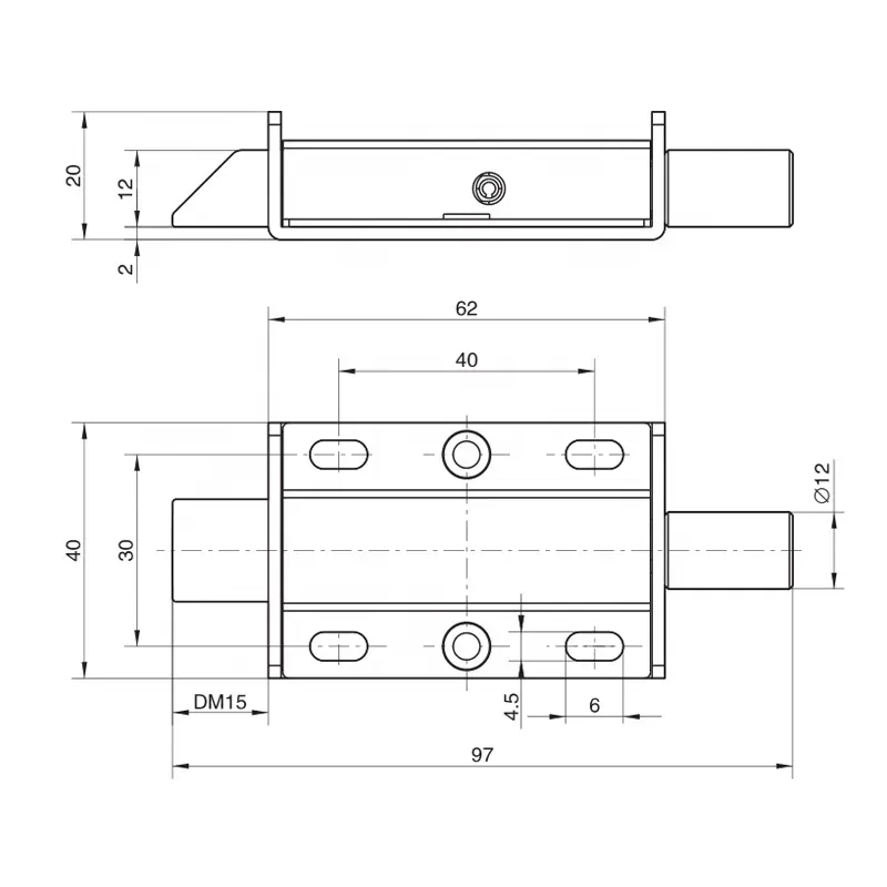 Flush Safety Box Door Bolt Automatic Door Lock Bolt Latch