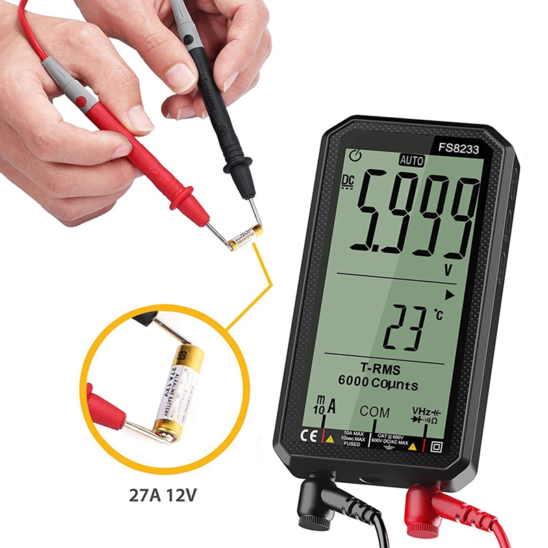 Huajiyi Digital Multimeter Automatic -Ranging Voltmeter Vollbild 4,7 Zoll TRMS 6000 Zähl Multimeter -Tester, Kapazität