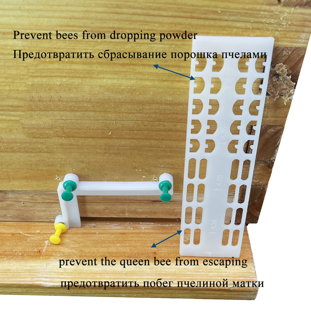 2 pezzi Escluder Queen Blokcing Riduciatore più vicino Gate dell'alveare della barriera Anti-Evalda al periodo di flusso del miele 4,25 mm 4,35 mm Strumenti di ape spazzino