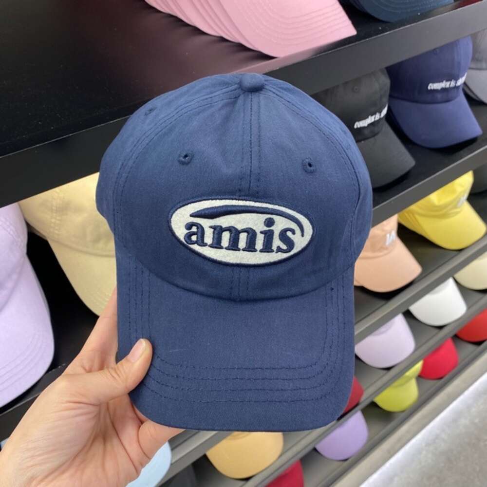 24 -jarige nieuwe Koreaanse Emis Big Head Friendly Letter Label Cotton Soft Top Four Seasons Baseball paar Duck Tongue Hat