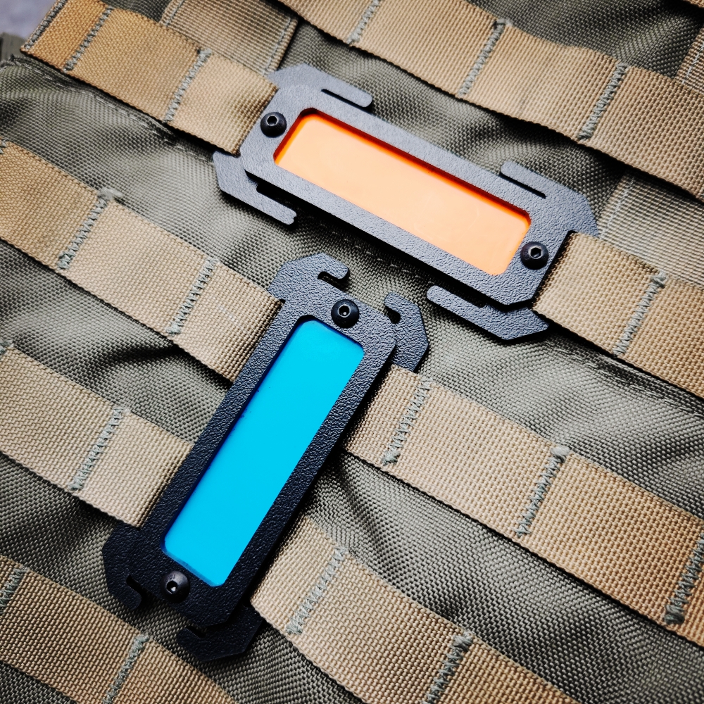 Luc Tactical Molle Noctilucent Mark Blue Orange Molle Accessories Plastic Backpack Gear互換屋外EDCツール