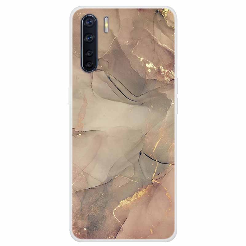 Для Oppo A91 Case a 91 Мраморный бампер силиконовый тип Silicone TPU Cover Cover для Oppo A 91 OPPOA91 CPH2001 CPH2021 Luxury Coque Funda