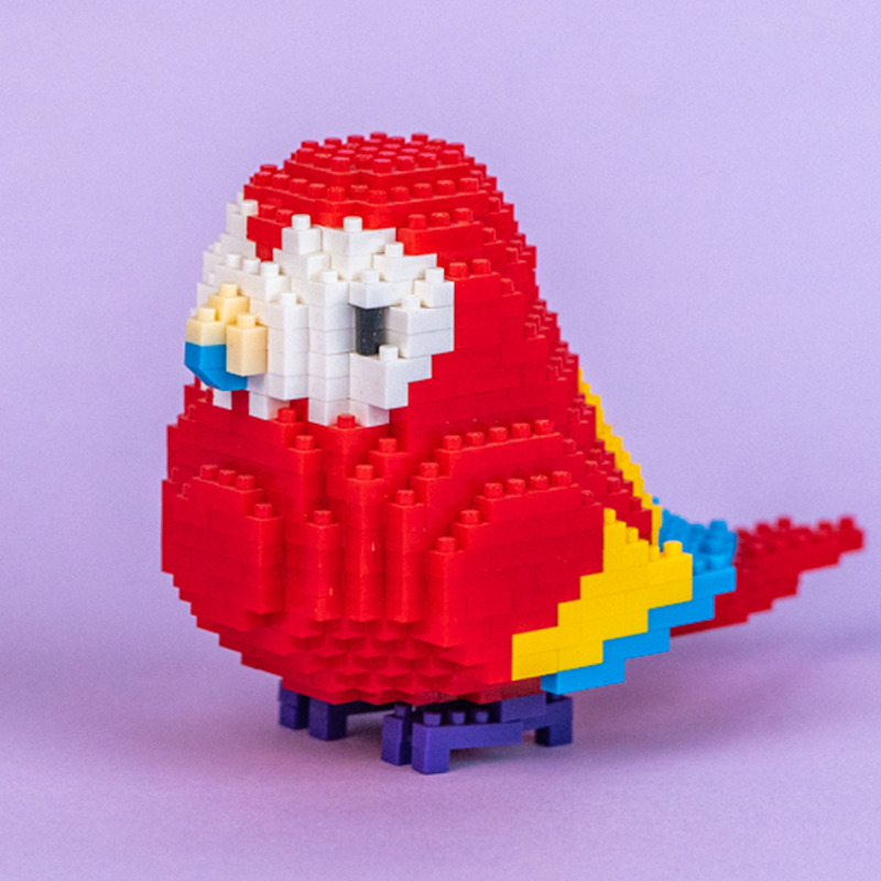 Parakete de toucan Budgerigar Cockatiel Bird Pet Animal Mini Diamond Blocks Bricks Building Toys para niños Regalo No Caja