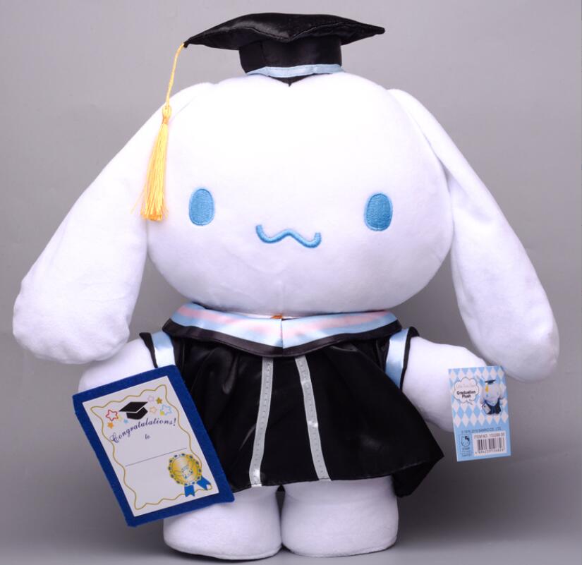 INS Cinnamoroll Kuromi Graduation Plush 30cm New Style Cartoon Plush Soft Stuffed Plush for Student Gifts