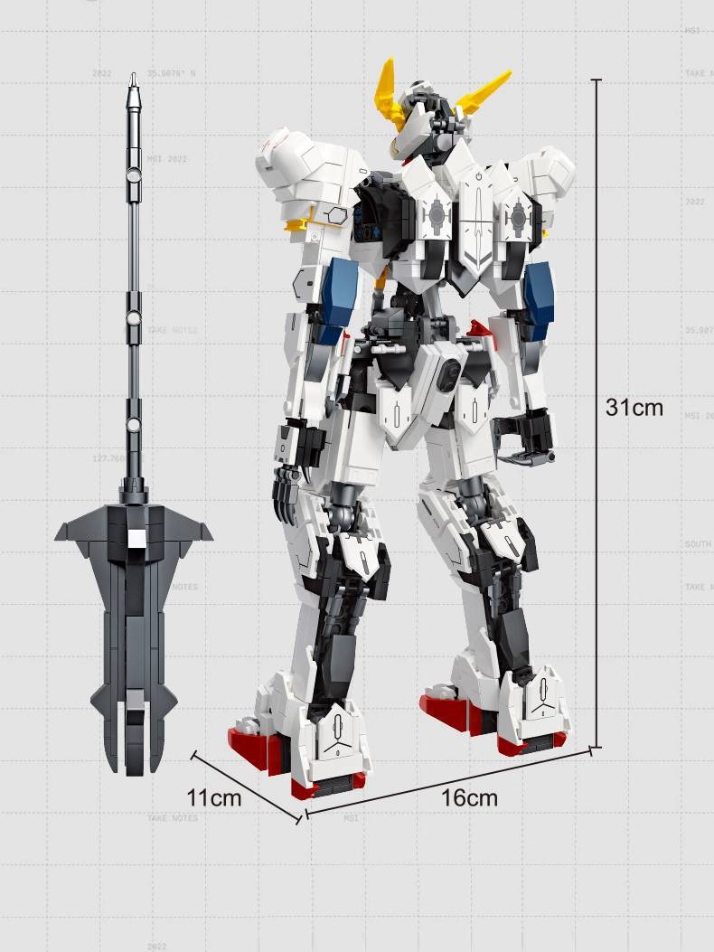 Adult Blocks Mecha Serie 58029 New Building Block Model Fourth Form Wolf Handheld Assembly Robot Toy For Boys Gifts