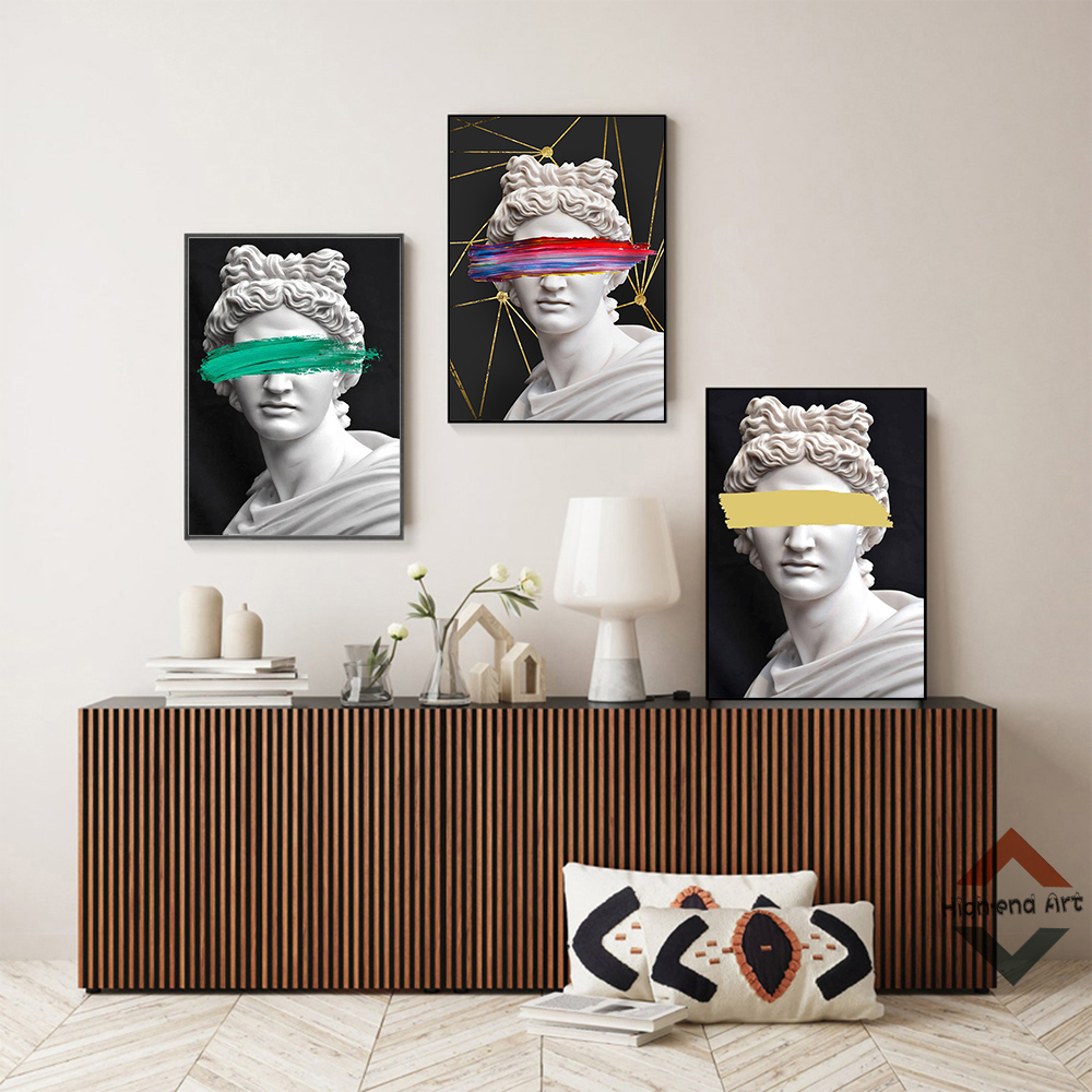 Moderne abstrakte Medusa Wandkunst Poster Klassische griechische Mythologie Leinwand Malerei Home Wohnzimmer Schlafzimmer Galerie Minimalistische Dekoration