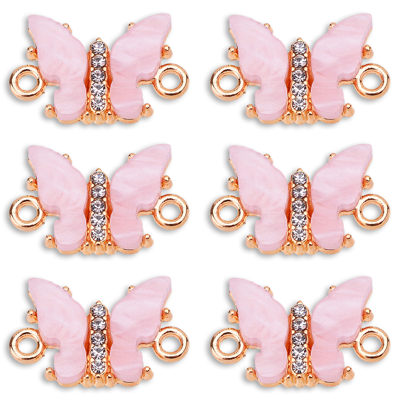 Peixin Buntes Harz glänzend Schmetterling Tieranschluss für Paar Armband Halskette DIY -Schmuck Herstellung Charme Orament Großhandel Großhandel