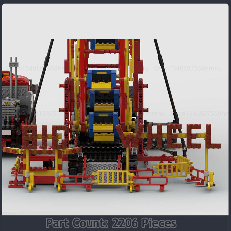 Sports GBC Module Fairground Ferris Wheel MOC Building Buildings Creative Model Technology Bricks DIY Assembly Guzzle Toys Homes