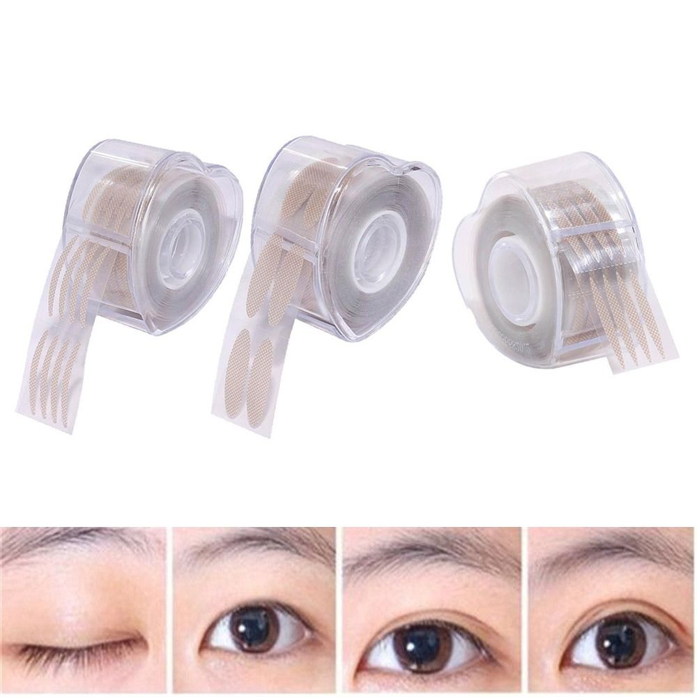 / rouleau invisible auto-adhésif double sticker autocollant transparent en dentelle de lacet gauze maille autocollants outil de maquillage pour les yeux