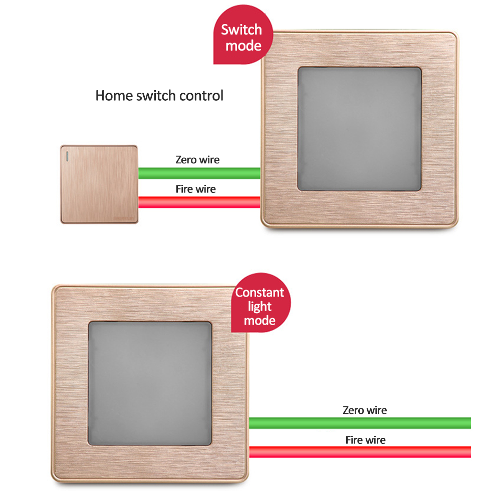 Luzes de etapas de LED modernas luminárias de lâmpada de parede interna para os pés incorporados para o canal de cozinha da cozinha do corredor da escada 220V 220V