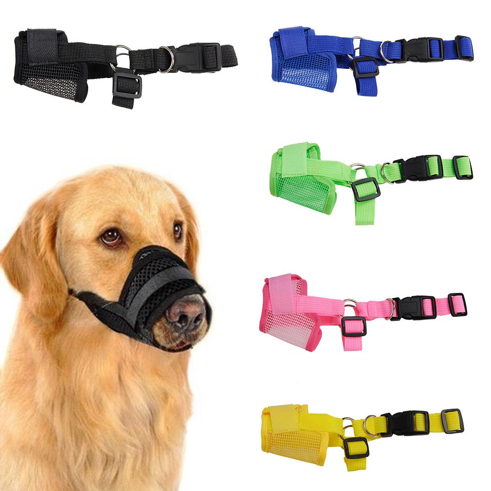 Pet Muzzle Anti-Biting Wear Resistant Polyester Drinkable Cozy Dog Muzzle Anti-Barking Mouth Cover for Home