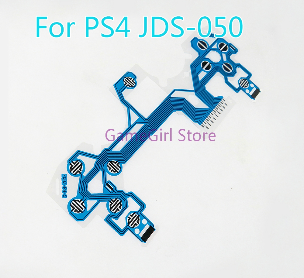 PS4 için JDS-001/011 JDS-030 JDS-040 JDS-050 Denetleyici Mavi İletken Film Tuş Takımı Esnek Kablosu