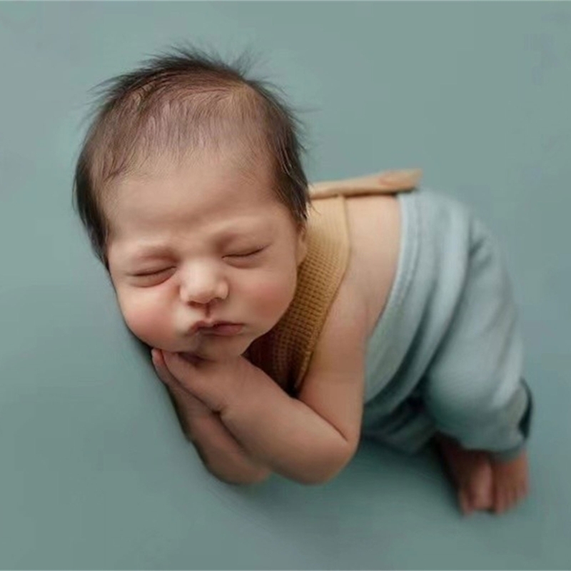 C5AA Nyfödda babyfoto kläder pojke spädbarnsfotografering rekvisym set hattbyxor