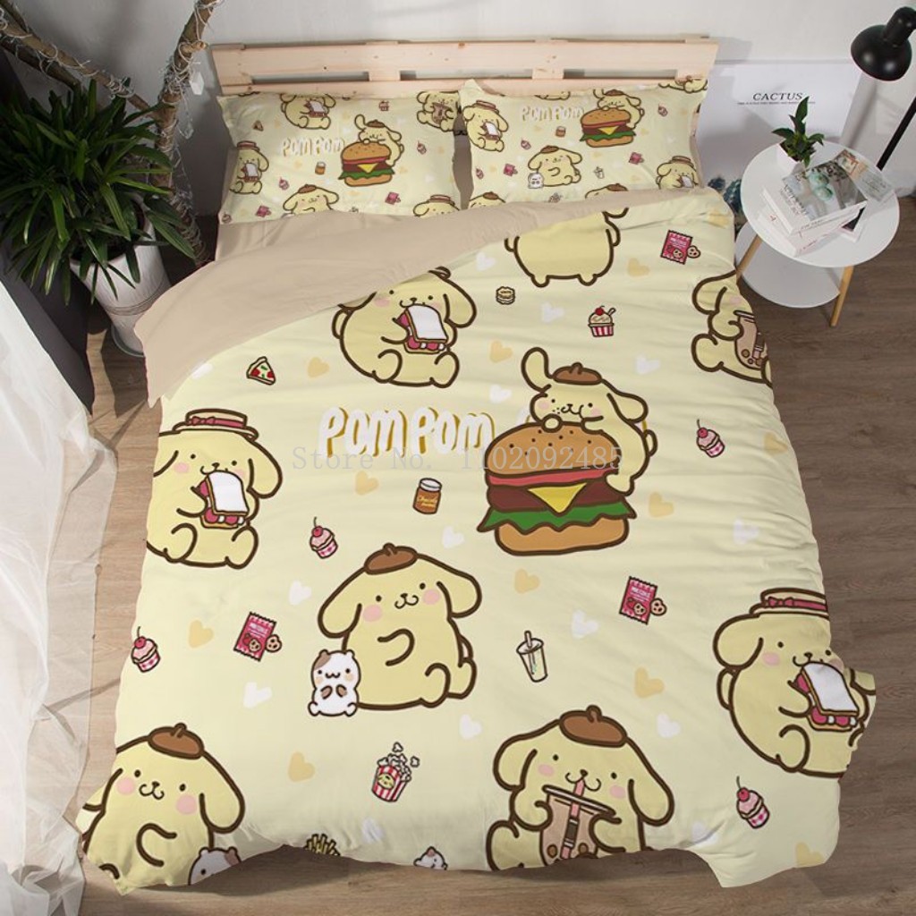 Cinnamoroll Dog Duvet Cover Bedding Set Double Twin King Kids Baby Girls Bedclothes Comforter 이불 덮개 침실 장식