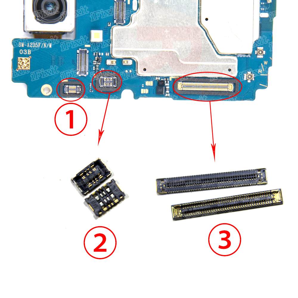 -pour Samsung A23 A235 A235F LCD FPC PCB Connecteur Connecteur MAIN CONNECTEUR DE FLEX