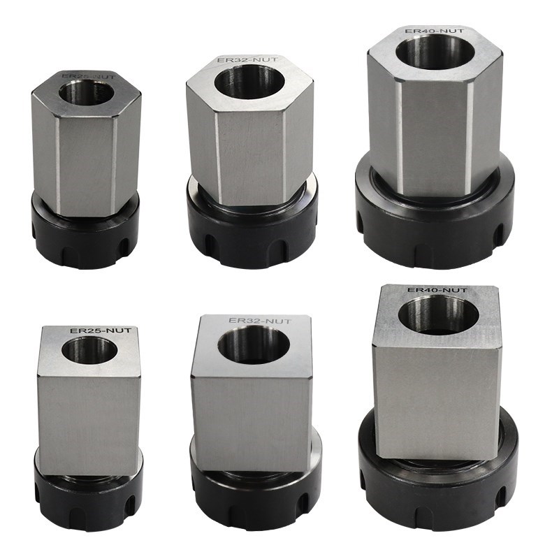 Hex/Square Spring Chuck Collet Holder ER25 ER32 ER40 ER Collet Chuck CNC Lathe Tool voor gravure Machine Collet Block