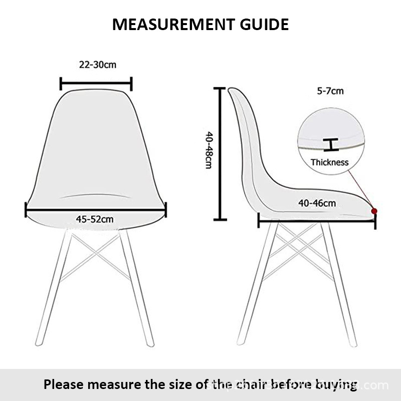 Coperchio sedia a conchiglia spandex allungamento a buon mercato coperture sedie posteriori corti coperte di sedili da pranzo stampati il banchetto feste di hotel bar casa