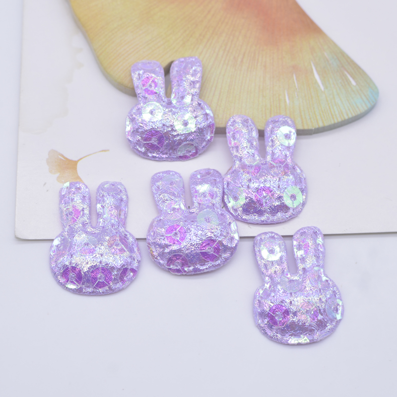 20 * 25 mm paillettes lapin appliques plaques rembourrées pour vêtements d'artisanat de couture