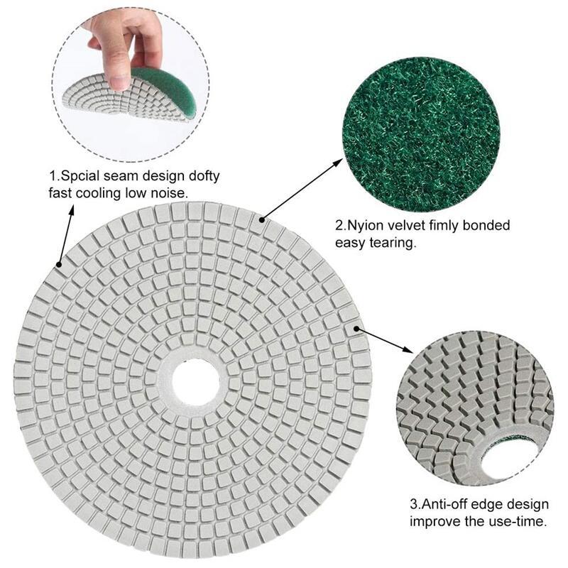 8 -calowe 200 mm mokre granitowe podkładki do polerowania diamentów do betonu marmurowego marmurowego blat szklany kwarcowy Poliski szlifierki 