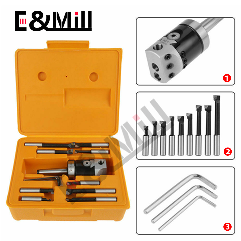 um conjunto MT2 MT3 MT4 C20 C25 BT30 BT40 NT30 NT40 R8 M10 M12 M16 + F1 3 POLENTE 75 CABEÇA DE CABEÇA 18MM BARAÇÃO DA MÁQUINA DE MINGAÇÃO