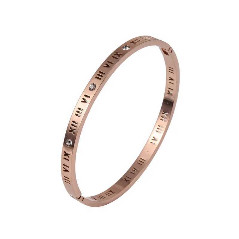 Bransoletka Bangle Roman Numerals dla kobiet Akcesoria biżuterii ze stali nierdzewnej luksusowa bransoletka moda 240411