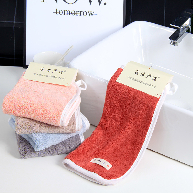 30x30cm Plain Japonais Coral Velvet carré serviette bébé Salive lavage Face Doft Absorbants Essuyage