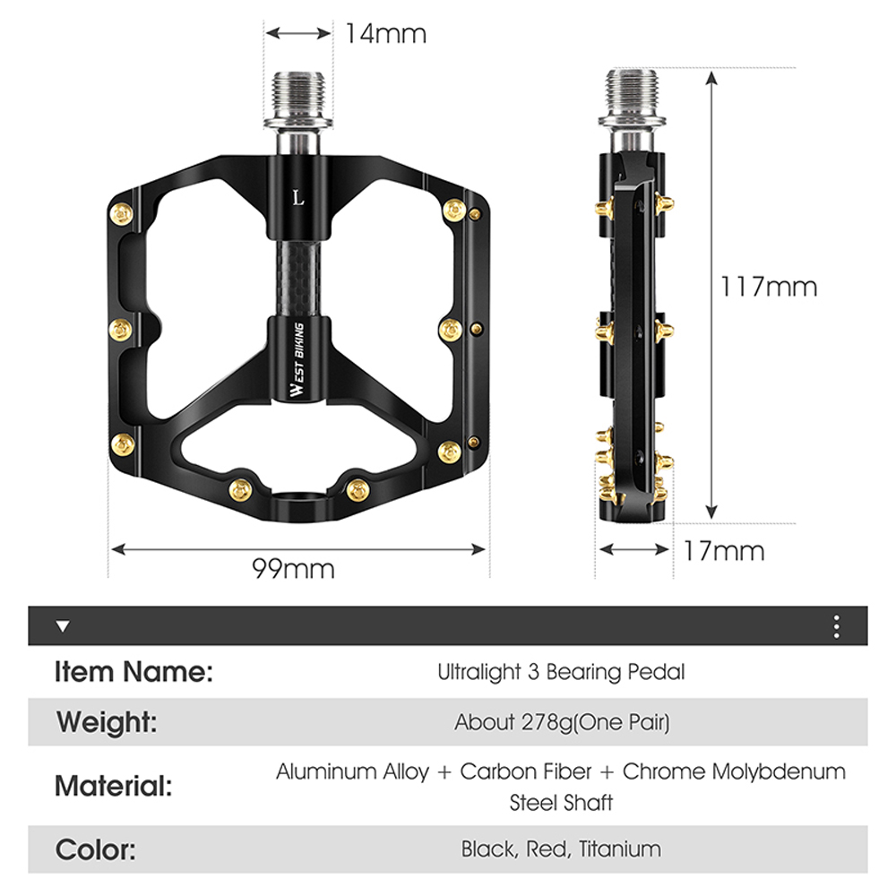 Ultralight Bisiklet Pedalları Ultralight Alüminyum Alaşım Anti-Slip CNC BMX MTB Yol Bisiklet Pedalı Bisiklet Yatağı Bisiklet Pedalları