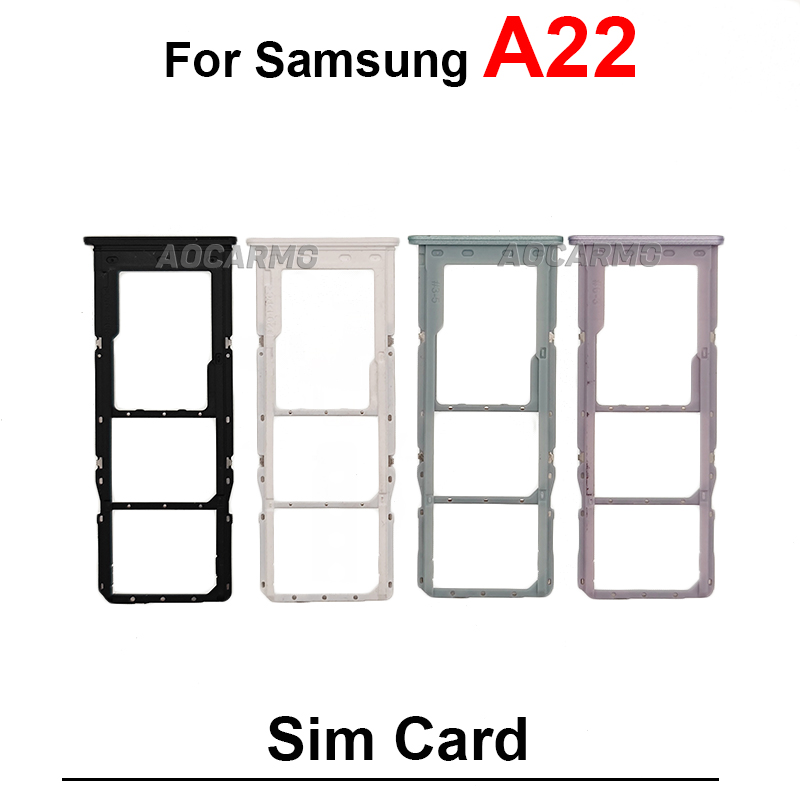 SAMSUNG GALAXY A22 5G A12 A125 SIM CARD SIM TRAY MICROSDホルダーソケットスロット修理交換部品