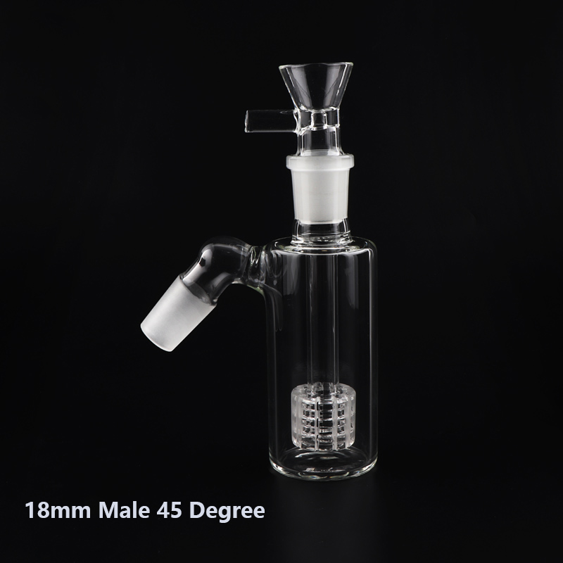 Matrix Perc 14 mm da 18 mm terp tubo di vetro catcher di cenere con ciotole di vetro 45 90 gradi catcher cenere di cenere di cenere di cenere percolatori bong d'acqua di vetro.